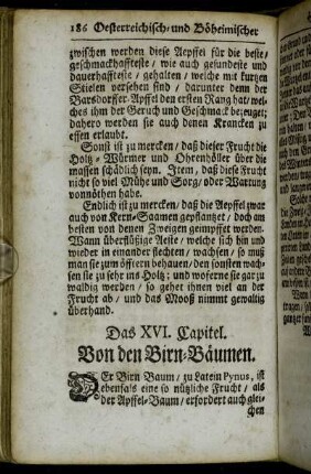 Das XVI. Capitel. Von den Birn-Bäumen