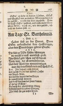 Am Tage St. Bartholomaei.