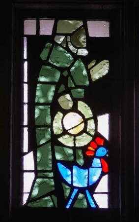 Frankreich. Bretagne. Morbihan. Kervignac. Eglise Notre Dame de Pitie. Buntglasfenster von Gabriel Loire