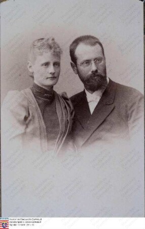 Schleiermacher, Ludwig (Louis) Prof. Dr. (1855-1927) / Porträt mit Ehefrau Viktoria geb. Becker (1865-1945), Brustbild
