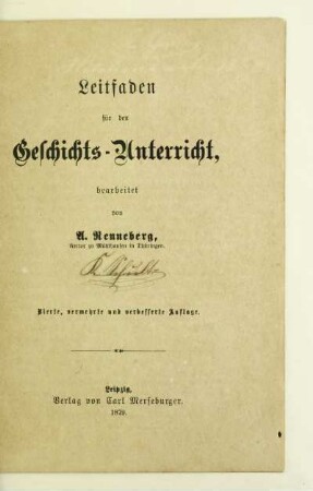 Leitfaden für den Geschichts-Unterricht