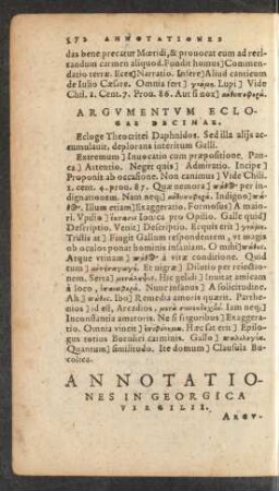 Annotationes In Georgica Virgilii.