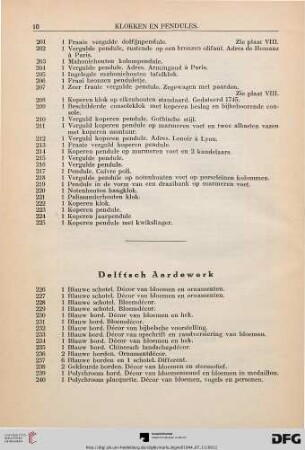 Delftsch Aardewerk (Nr. 226-262)
