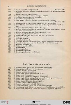 Delftsch Aardewerk (Nr. 226-262)