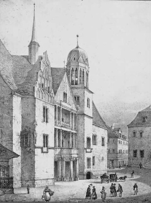 Halle (Saale), Rathaus (grafische Darstellung); 1948 abgetragen