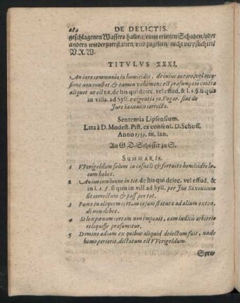 Titulus XXXI. - XXXVII.
