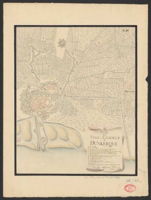 Plan de la ville et citadelle de Dunkerque