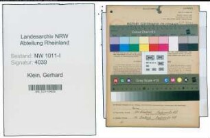 Entnazifizierung Gerhard Klein , geb. 26.07.1907 (Friseurmeister)