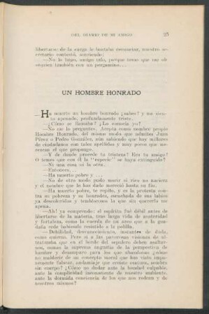 Un hombre honrado