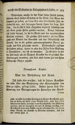 Neunzehntes Kapitel. Von der Verhaltung des Urins.