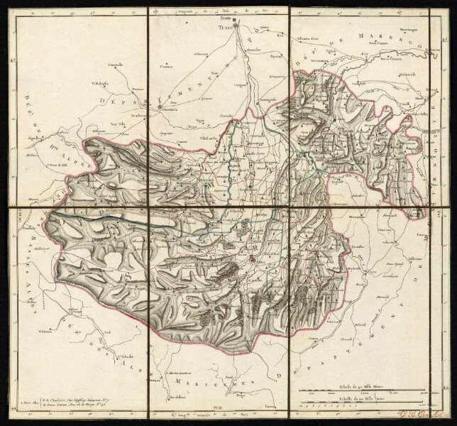 Atlas National de France en départements