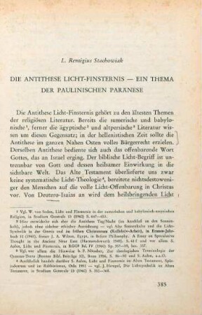 385-421 Die Antithese Licht-Finsternis