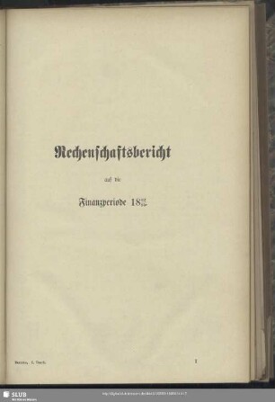 Rechenschaftsbericht auf die Finanzperiode 1882/83