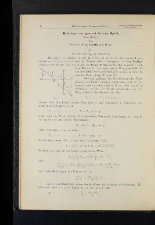Beiträge zur geometrischen Optik.