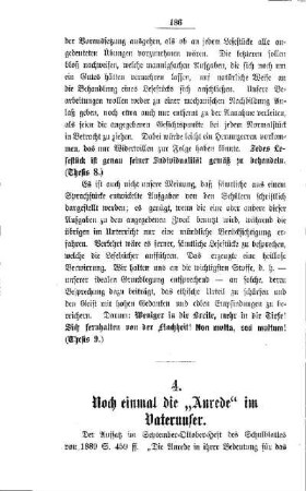 Noch einmal die "Anrede" im Vaterunser