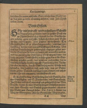 Vom Ersten. [Was die Gottesfurcht sey.]