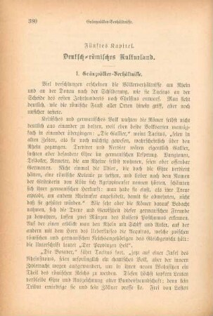 Fünftes Kapitel. Deutsch-römisches Kulturland