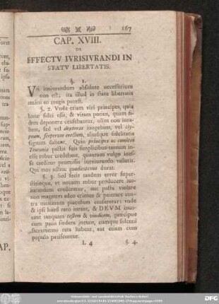 Cap. XVIII. De Effectu Iurisiurandi In Statu Libertatis.