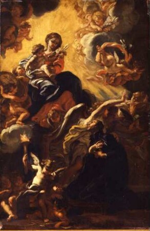 Der heilige Ignatius vor der Madonna