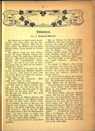 Stimmen. Von L. Brockdorff-Ahlefeldt.