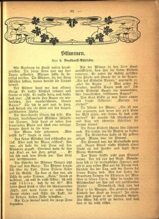 Stimmen. Von L. Brockdorff-Ahlefeldt.