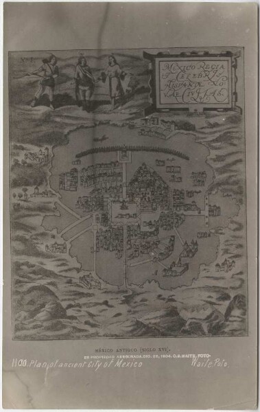 Plan de l'ancienne ville de Mexico