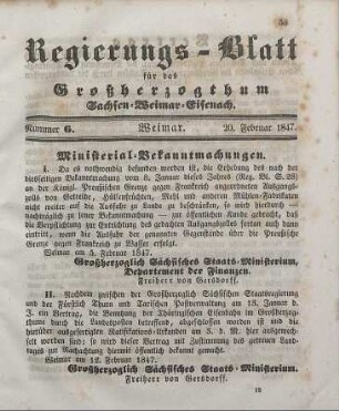 Nr. 6 : 20. Februar 1847