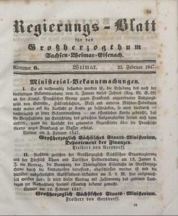 Nr. 6 : 20. Februar 1847