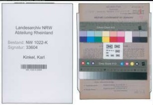 Entnazifizierung Karl Kinkel , geb. 16.05.1905 (Versandleiter)