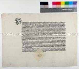Verordnung von Johann Friedrich I. Kurfürst von Sachsen und seines Bruders Johann Ernst über das Verbot an die Untertanen, in fremde Kriegsdienste zu treten