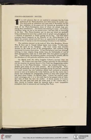 Photo-Secession Notes [unsigned]