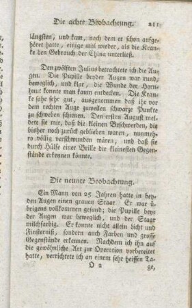 Die neunte Beobachtung.