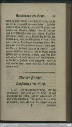 Viertes Capitel. Entzündung der Brust