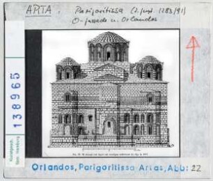 Arta: Kirche der Madonna Parigoritissa, Ostfassade