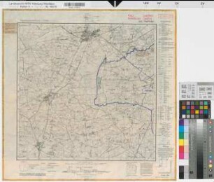Katasteramt Coesfeld  Kreis Coesfeld, Meßtischblatt Stadtlohn 4007, Farbige Einzeichnung mit Namensliste