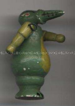 WHW-Abzeichen, Kasperlefiguren: Krokodil, 4. Reichsstraßensammlung vom Dezember 1940