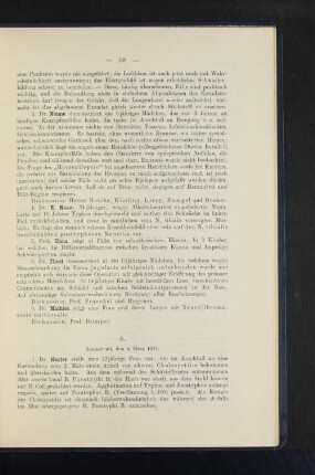 3. Sonnabend, den 4. März 1911.