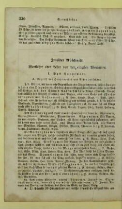 Zweiter Abschnitt. Wortlehre oder Lehre von den einzelen Wortarten