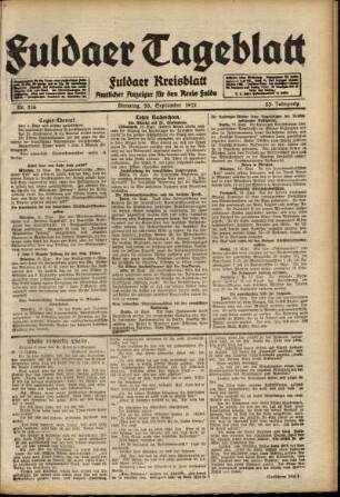 Ausgabe vom Dienstag, den 20. September 1921.