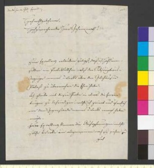Brief von Hundeshagen, Helfrich Bernhard an Goethe, Johann Wolfgang von