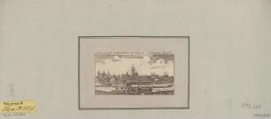 Ansicht von Wittenberg, Kupferstich, um 1740? : Wittenberg. - [S.l.] , [um 1740?]. - 1 Kunstbl. : Kupferst. ; 12 x 6 cm
