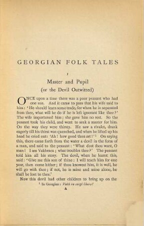 Georgian Folk-Tales