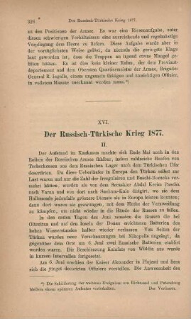 XVI. Der Russisch-Türkische Krieg 1877. II.