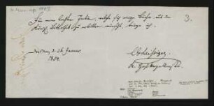 Brief an Königliche Öffentliche Bibliothek Dresden : 26.01.1854
