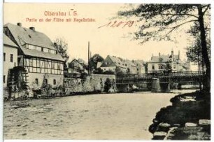 Olbernhau. An der Flöha mit Kegelbrücke