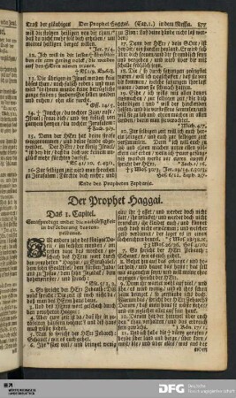 Der Prophet Haggai.