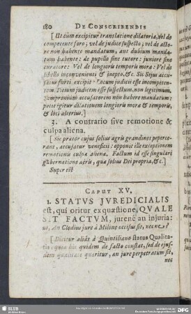 Caput XV. De Statu Iurediciali]