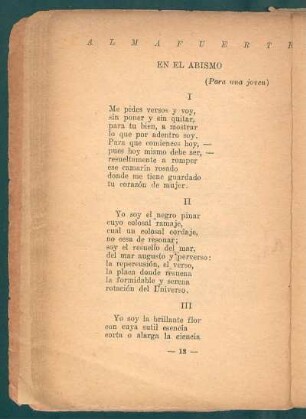 En el abismo : (Para una joven)