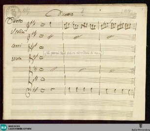 L' Olimpiade. Excerpts - Mus. Hs. 1067 : S (2), strings, cor (2), b