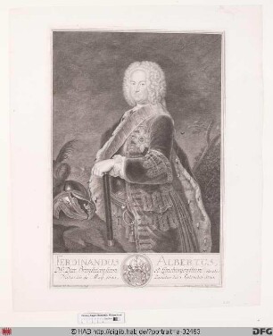 Bildnis Ferdinand Albrecht II., Herzog zu Braunschweig-Lüneburg-Bevern, 1735 reg. Herzog zu B.-Wolfenbüttel